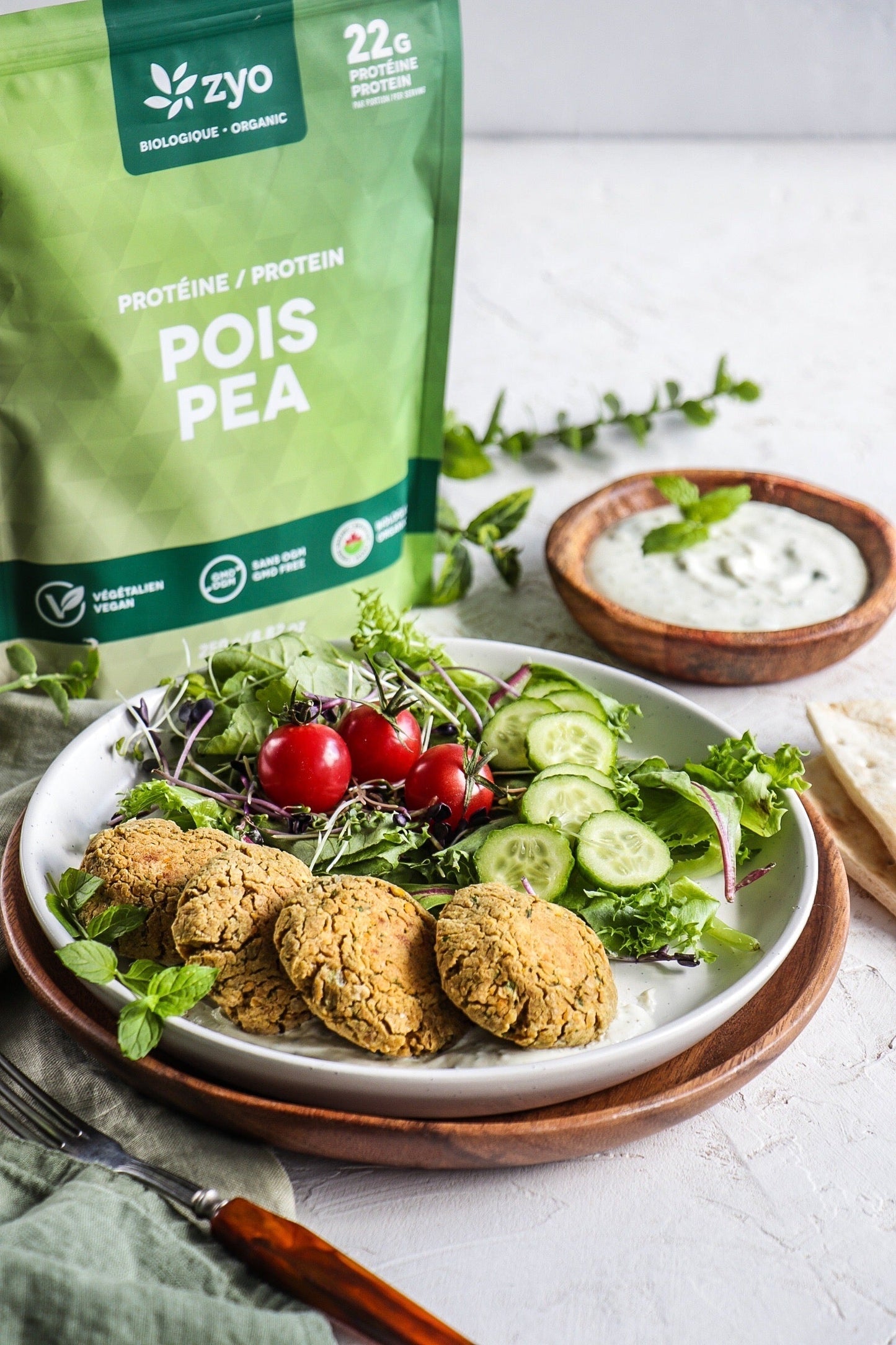 Pea Protein Falafel Patties (Easy Vegan High-Protein Recipe)