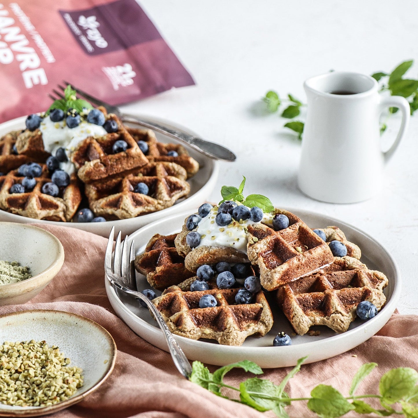 Vegan Hemp Protein Waffles (High-Protein &amp; Healthy Recipe)